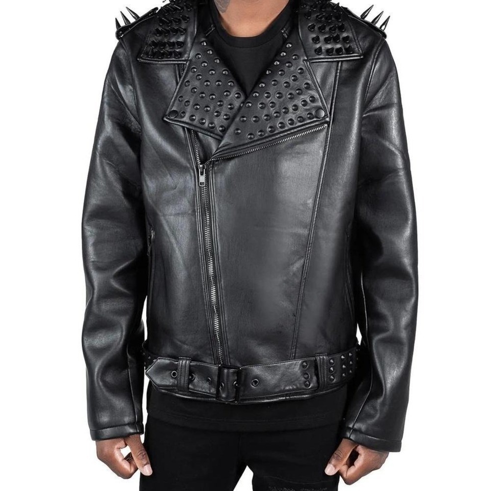 Killstar Creeping Death Biker Jacket Black Studded Spiked Moto KSRA004801L